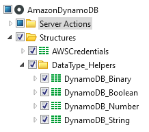 DynamoDBConnectorStructures一覧