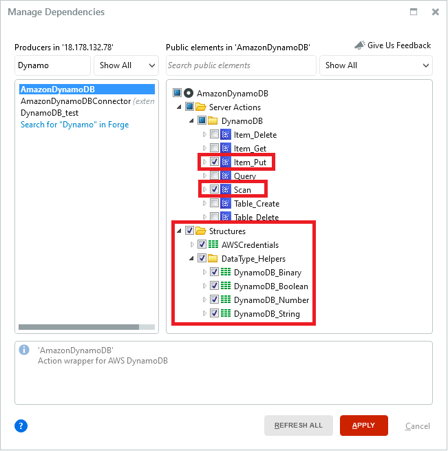 DynamoDBConnector依存関係追加